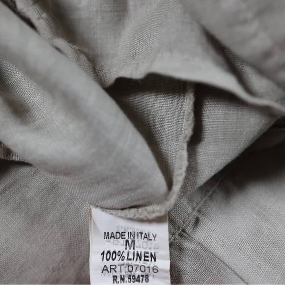 Rosemarine Linen Midi Relaxed Shift Dress Beige Taupe Neutral Minimalist Size M - Picture 11 of 11